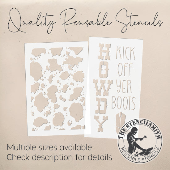 10406 Howdy Kick Off Yer Boots Stencil Set - The Stencilsmith