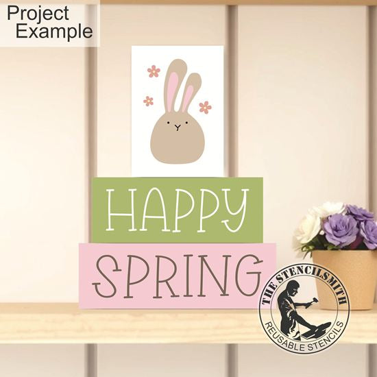 10400 Happy Spring Block Set Stencils - The Stencilsmith