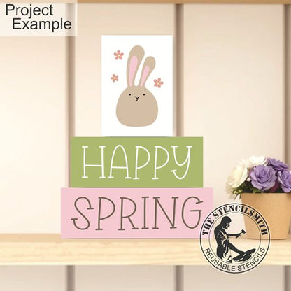 10400 Happy Spring Block Set Stencils - The Stencilsmith