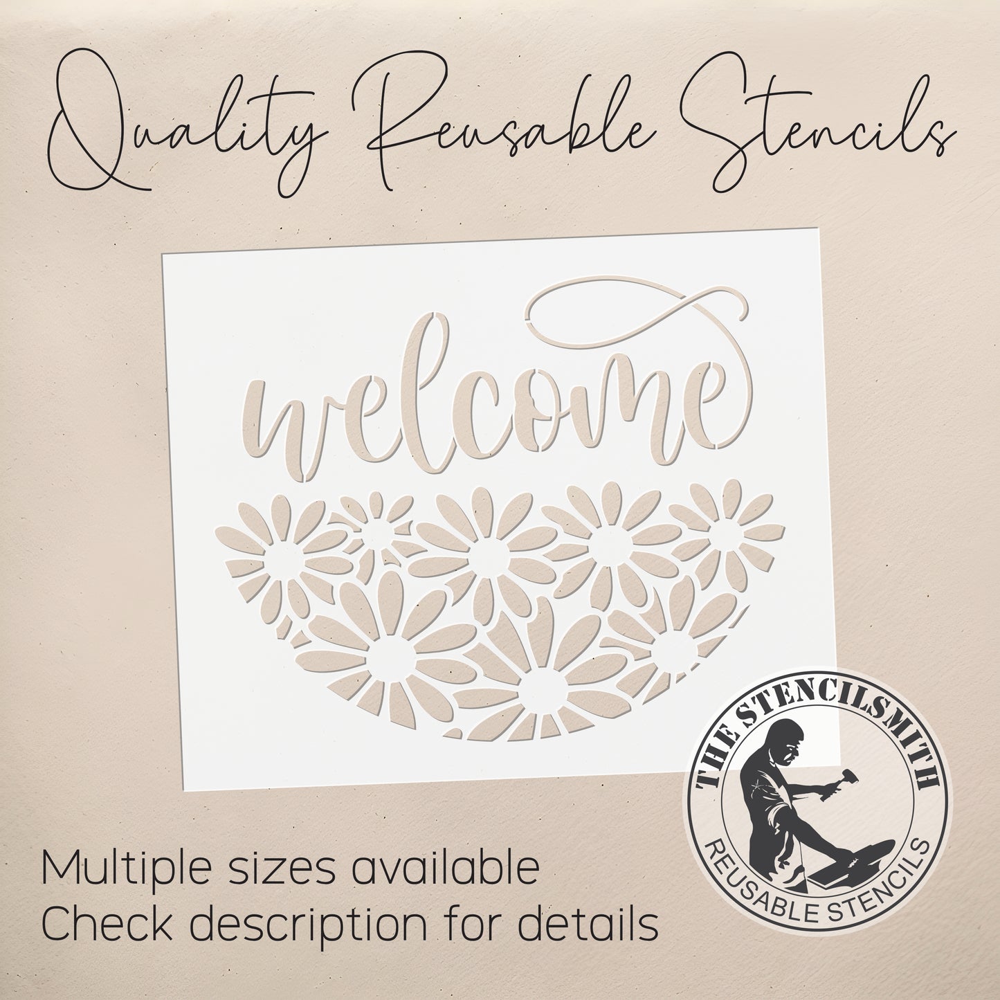 10408 Welcome Daisy Stencil - The Stencilsmith