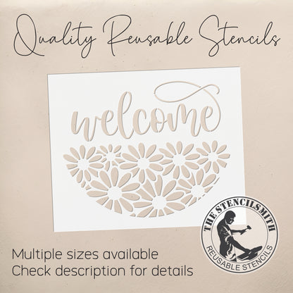 10408 Welcome Daisy Stencil - The Stencilsmith