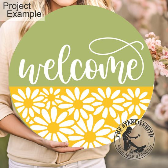 10408 Welcome Daisy Stencil - The Stencilsmith
