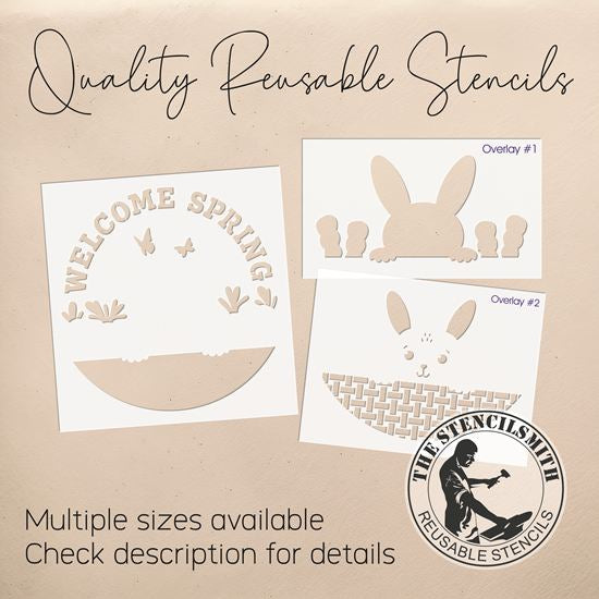 10409 Welcome Spring Bunny Stencil - The Stencilsmith
