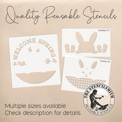 10409 Welcome Spring Bunny Stencil - The Stencilsmith