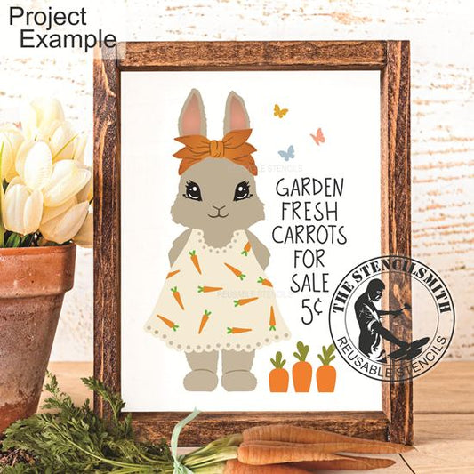 10412 Carrots For Sale Bunny Stencil - The Stencilsmith