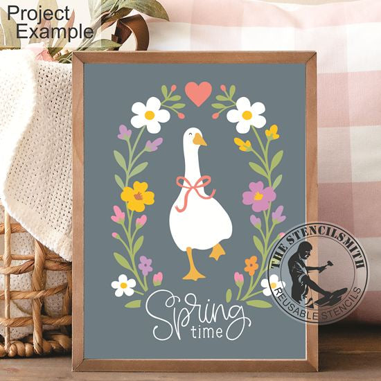 10418 Springtime Goose Stencil - The Stencilsmith