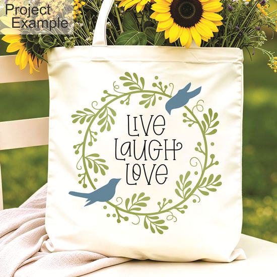 10419 Live Laugh Love Wreath Stencil - The Stencilsmith