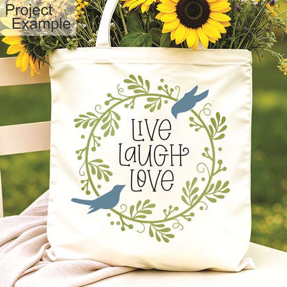 10419 Live Laugh Love Wreath Stencil - The Stencilsmith