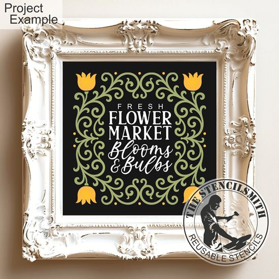 10424 Flower Market Stencil - The Stencilsmith