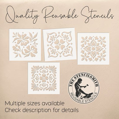 10420 Floral Micro Mini Block 4pc Stencil Set