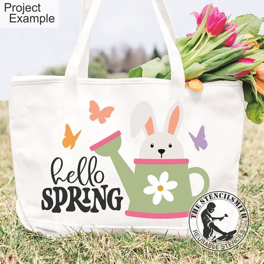 10425 Hello Spring Bunny Stencil - The Stencilsmith