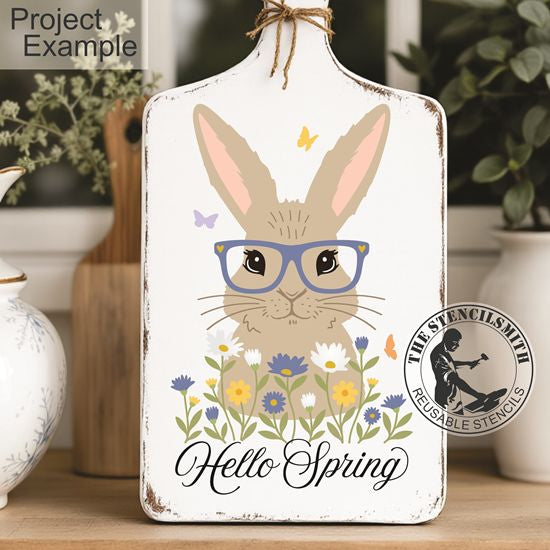 10423 Hello Spring Bunny Stencil - The Stencilsmith