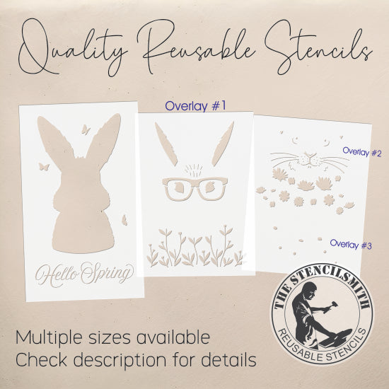 10423 Hello Spring Bunny Stencil - The Stencilsmith