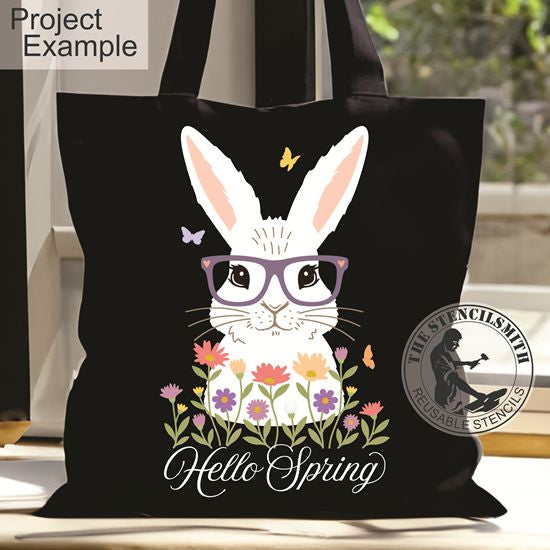 10423 Hello Spring Bunny Stencil - The Stencilsmith