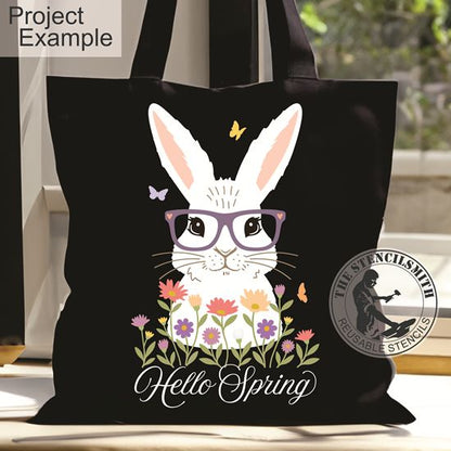 10423 Hello Spring Bunny Stencil - The Stencilsmith