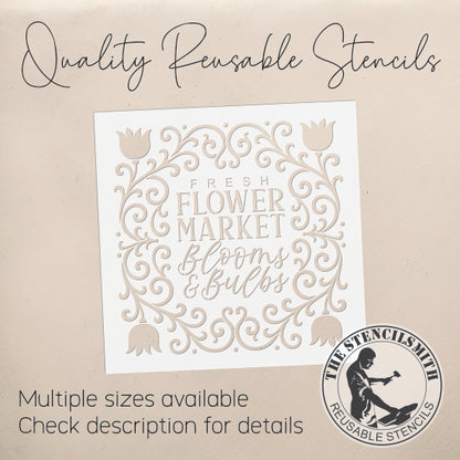 10424 Flower Market Stencil - The Stencilsmith