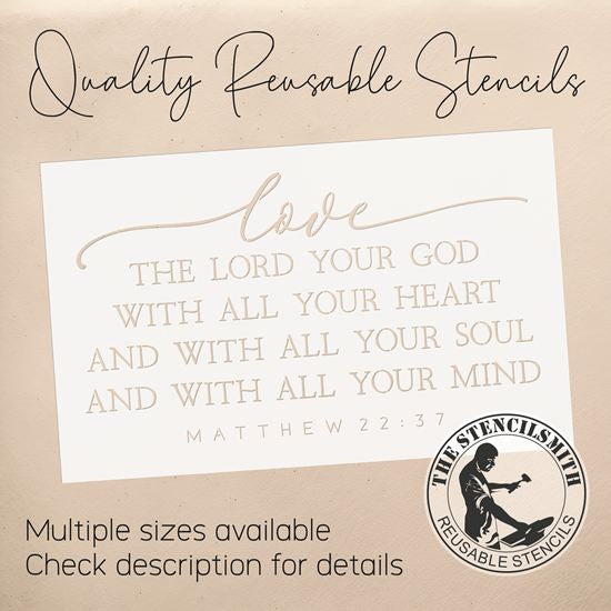 10426 Love The Lord Your God Stencil - The Stencilsmith