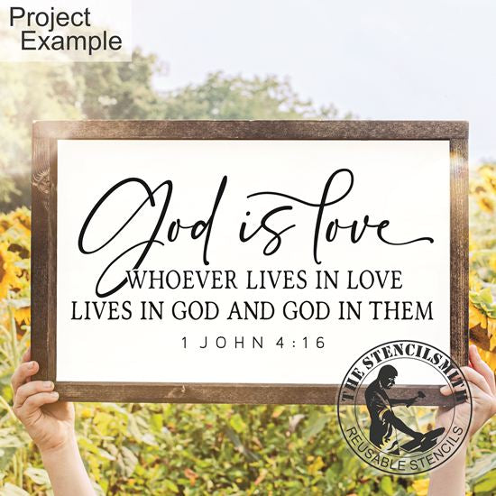 10428 God Is Love Stencil - The Stencilsmith