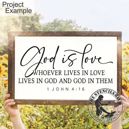 10428 God Is Love Stencil - The Stencilsmith