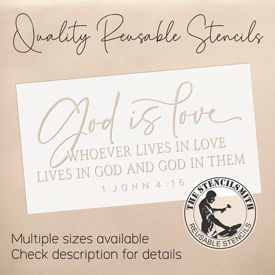 10428 God Is Love Stencil - The Stencilsmith