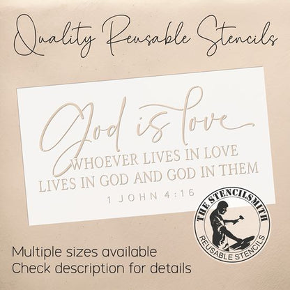 10428 God Is Love Stencil - The Stencilsmith
