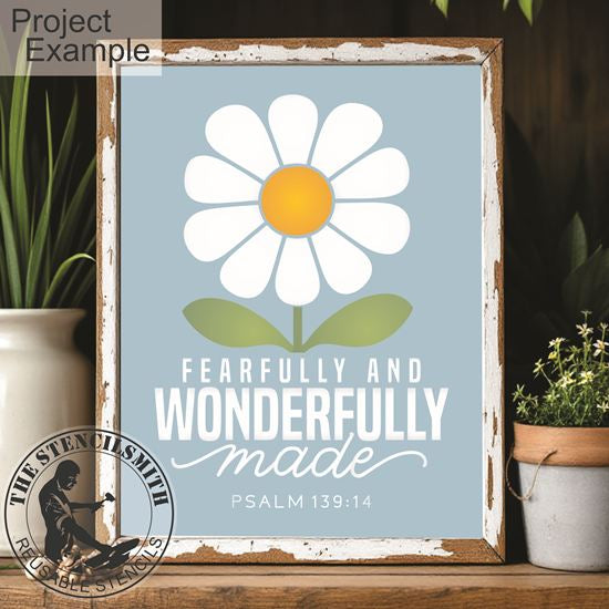 10429 Fearfully And Wonderfully Made Stencil - The Stencilsmith