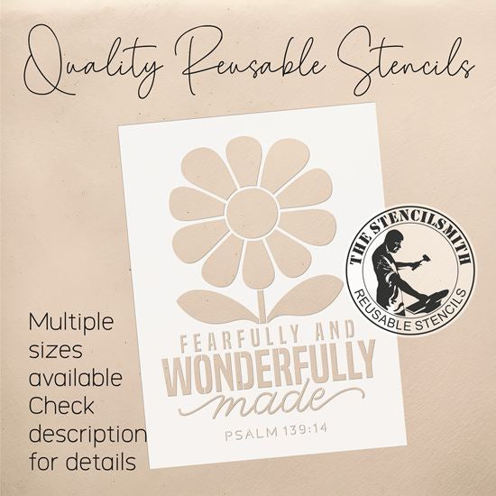 10429 Fearfully And Wonderfully Made Stencil - The Stencilsmith