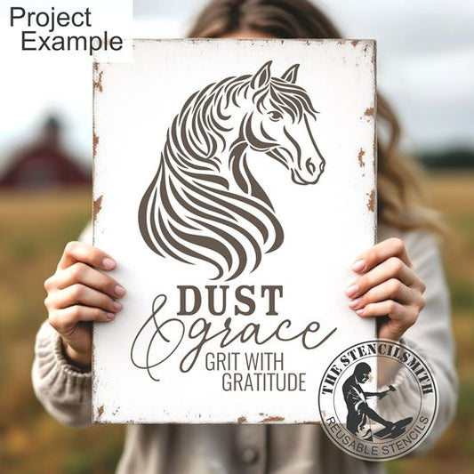 10431 Dust And Grace Horse Stencil - The Stencilsmith