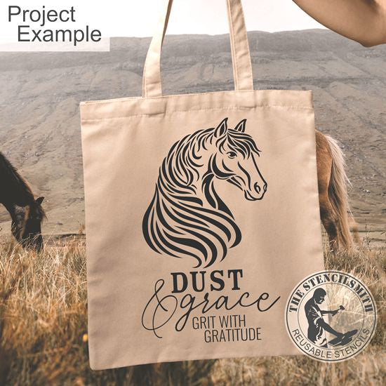 10431 Dust And Grace Horse Stencil - The Stencilsmith