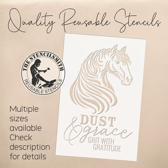 10431 Dust And Grace Horse Stencil - The Stencilsmith