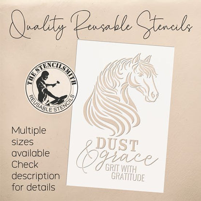 10431 Dust And Grace Horse Stencil - The Stencilsmith