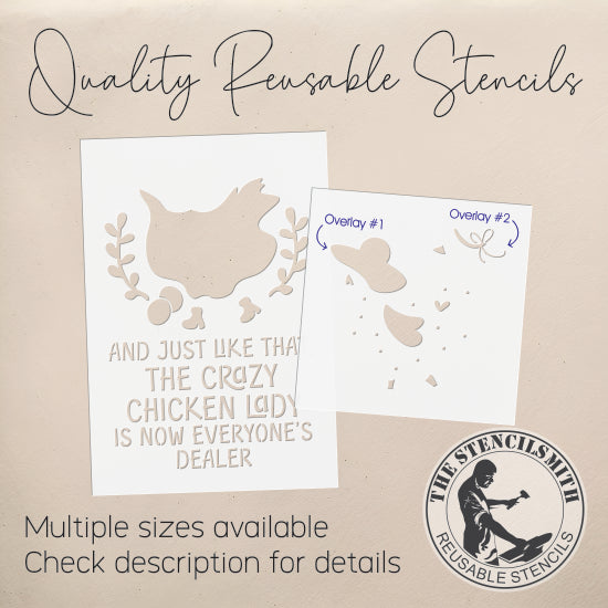 10434 Chicken Lady Egg Dealer Stencil - The Stencilsmith