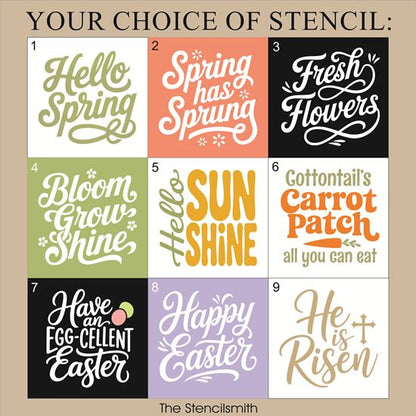 10435 Spring Mini Stencils - The Stencilsmith