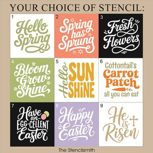 10435 Spring Mini Stencils - The Stencilsmith