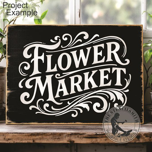 10437 Flower Market Stencil - The Stencilsmith