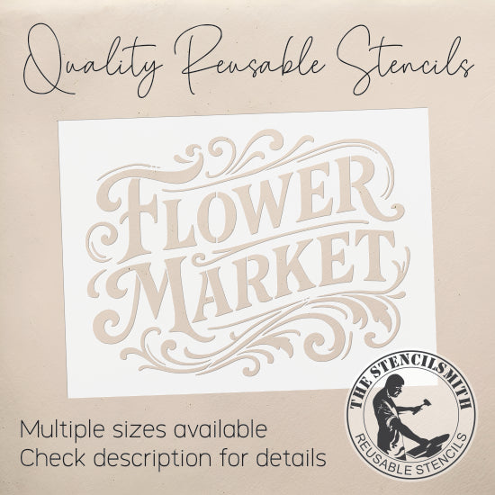 10437 Flower Market Stencil - The Stencilsmith
