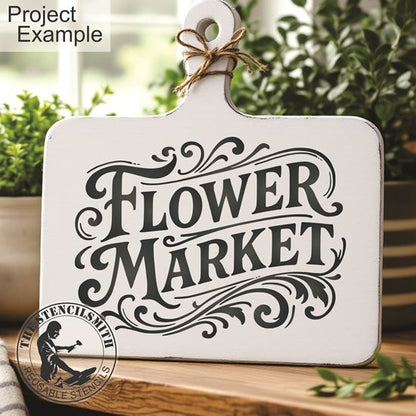 10437 Flower Market Stencil - The Stencilsmith