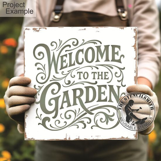 10441 Welcome To The Garden Stencil - The Stencilsmith