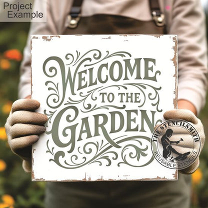10441 Welcome To The Garden Stencil - The Stencilsmith