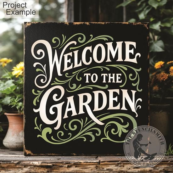 10441 Welcome To The Garden Stencil - The Stencilsmith
