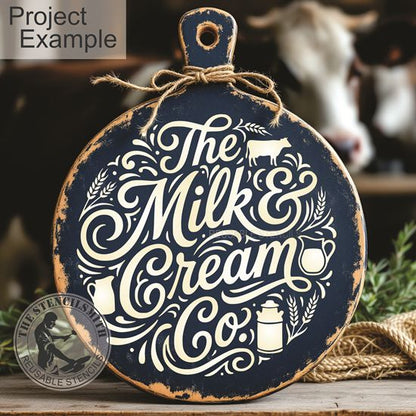 10446 The Milk & Cream Co. Stencil - The Stencilsmith