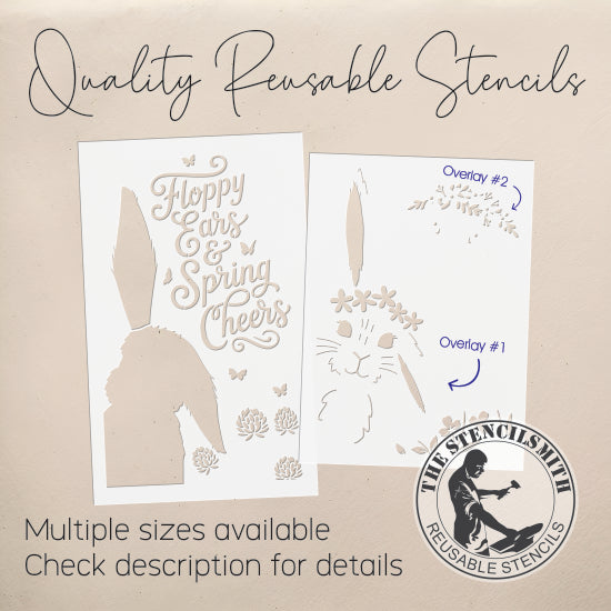 10449 Floppy Ears & Spring Cheers Stencil - The Stencilsmith