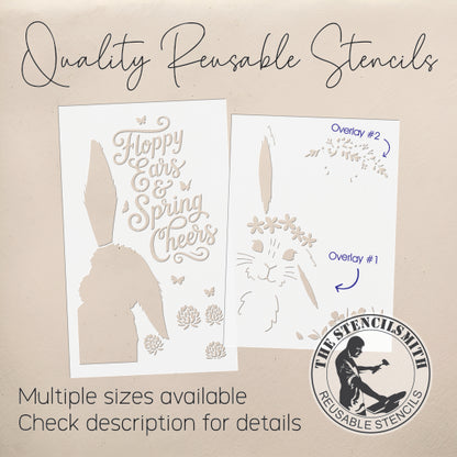 10449 Floppy Ears & Spring Cheers Stencil - The Stencilsmith