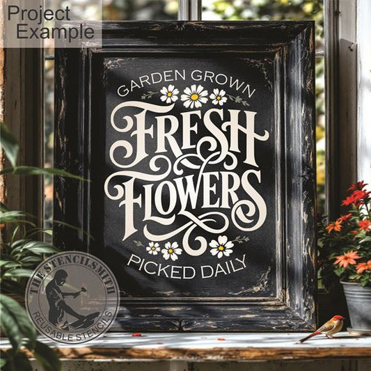 10453 Fresh Flowers Stencil - The Stencilsmith