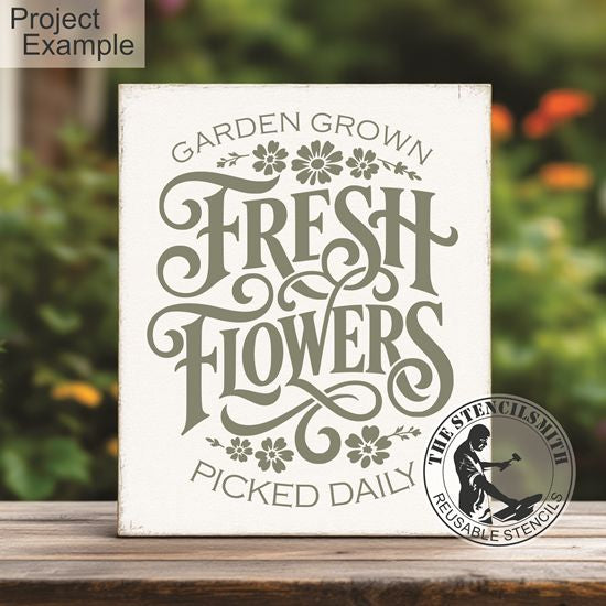 10453 Fresh Flowers Stencil - The Stencilsmith