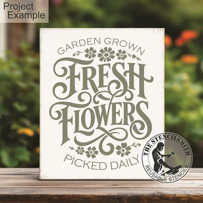 10453 Fresh Flowers Stencil - The Stencilsmith