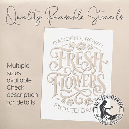 10453 Fresh Flowers Stencil - The Stencilsmith