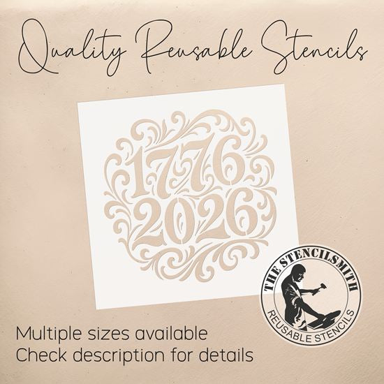 10454 Vintage 1776 - 2026 Stencil - The Stencilsmith