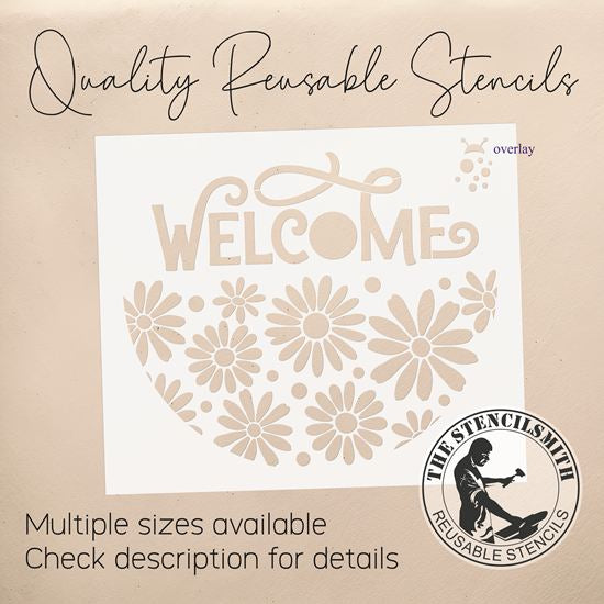 10464 Welcome Ladybug Daisy Stencil - The Stencilsmith