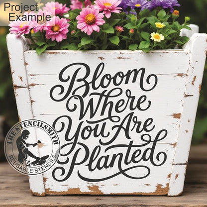10467 Bloom Where You Are Planted Stencil - The Stencilsmith